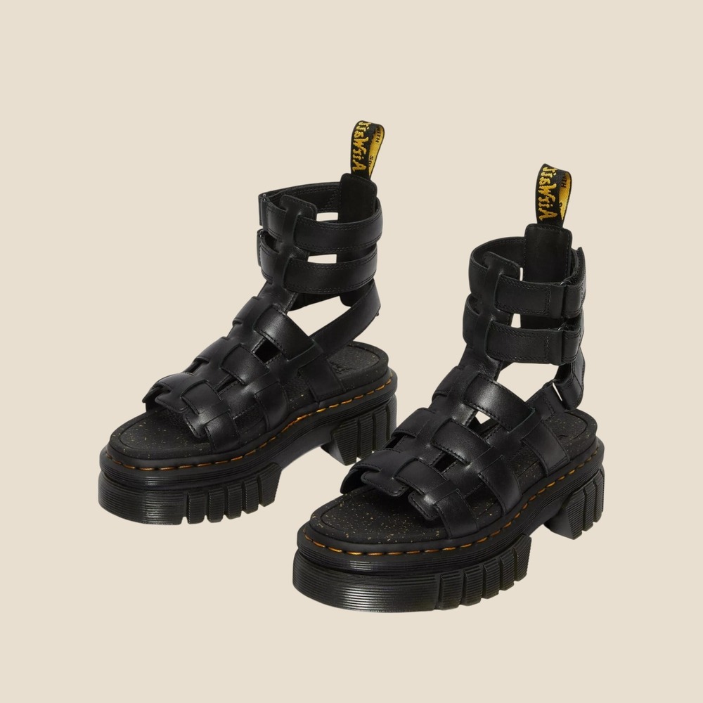 Dr. Martens Ricki Nappa Lux Leather Platform Gladiator Sandals Women's 5 NEW